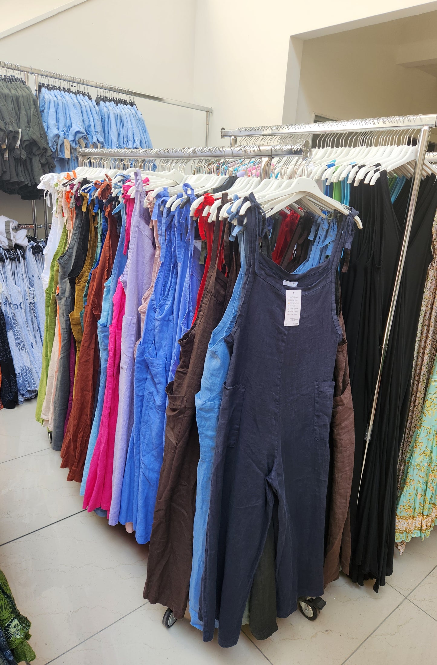 Linen Jumpsuit made in Italy, fits S-L.