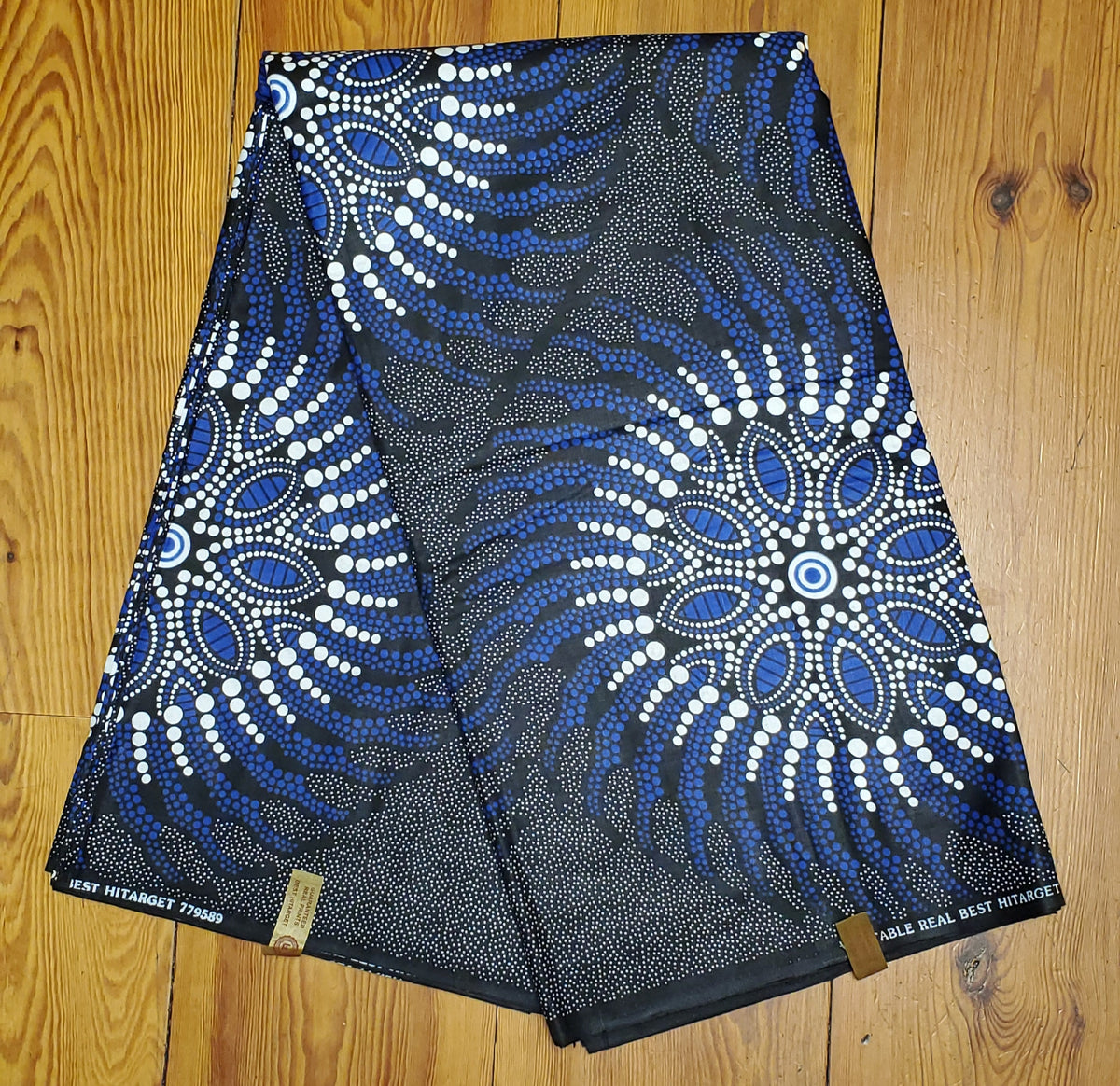 Indigo Blue African Print Fabric. 6 yards