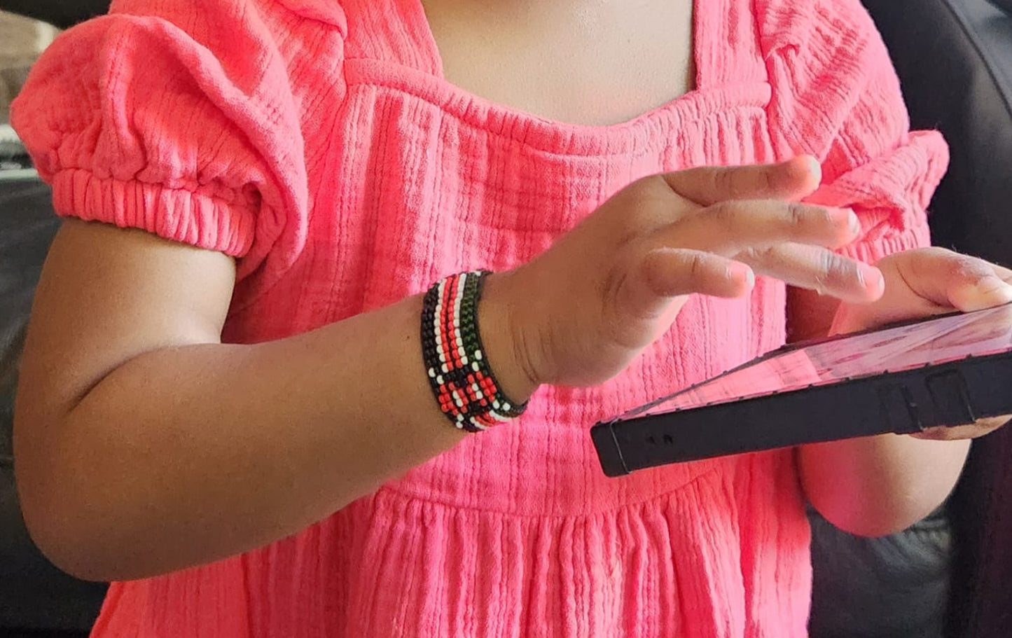 Kenya Flag Wrist Bracelet/Kenya friendship bracelet