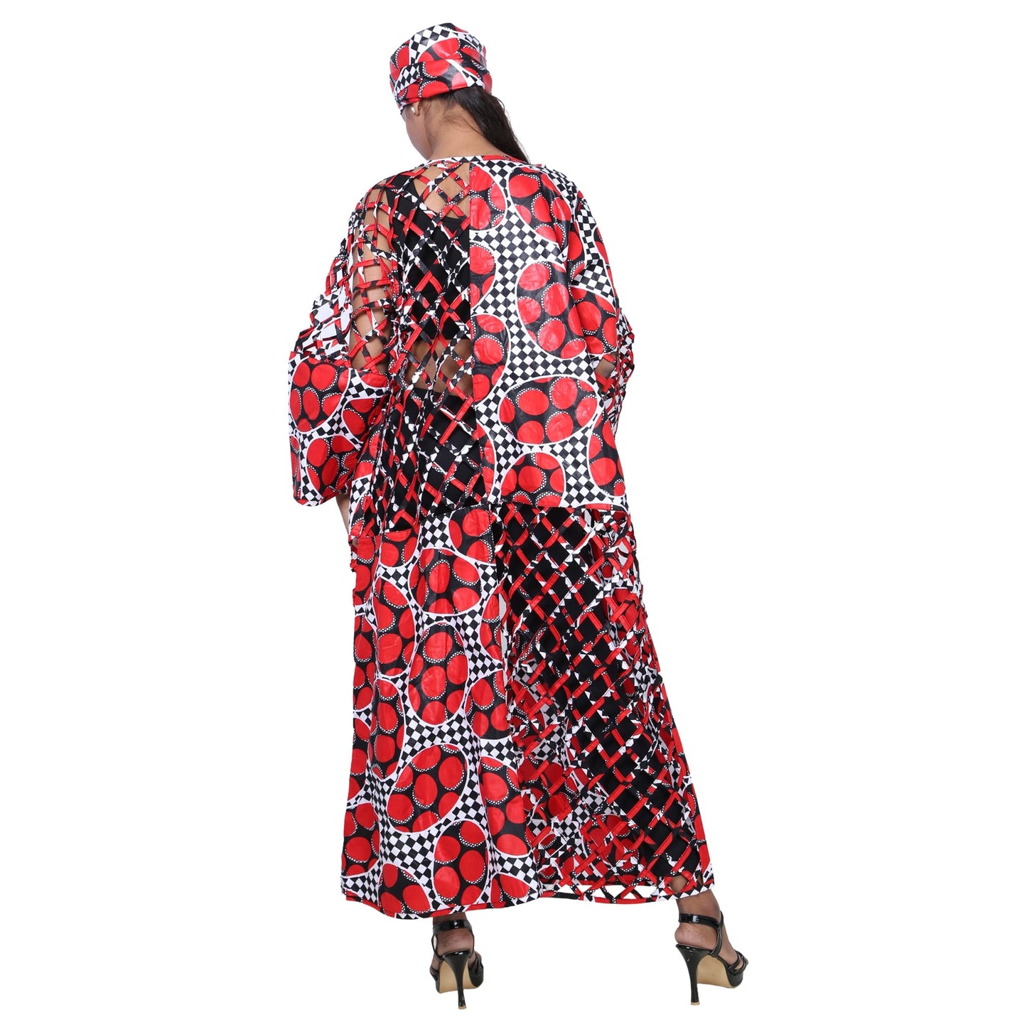 Women's Patch Printwork Cage Maxi Duster