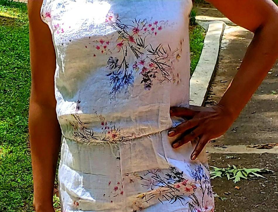 Authentic Italian Linen Women Jumpsuit.