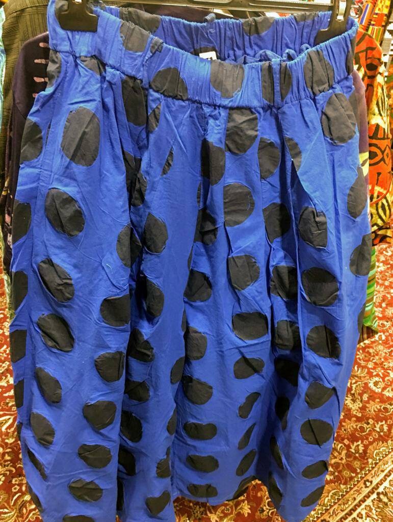 Minala Gaucho Palazzo Silky Polka Dots, 100% cotton.