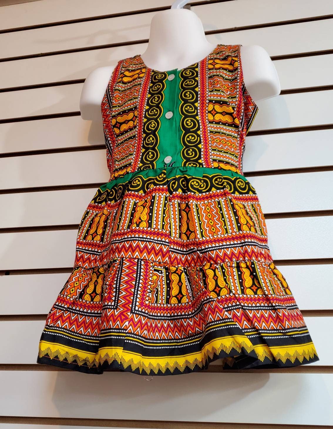 Dashiki Cotton girl dress in two sizes