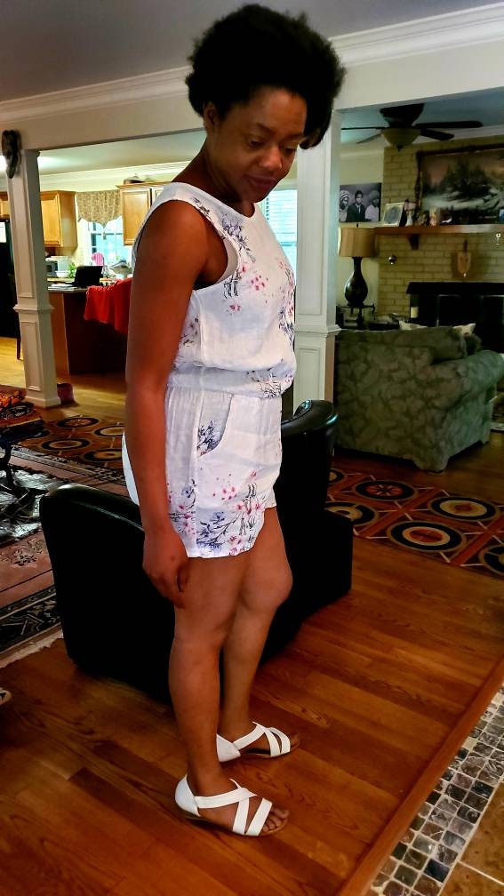 Authentic Italian Linen Women Jumpsuit.