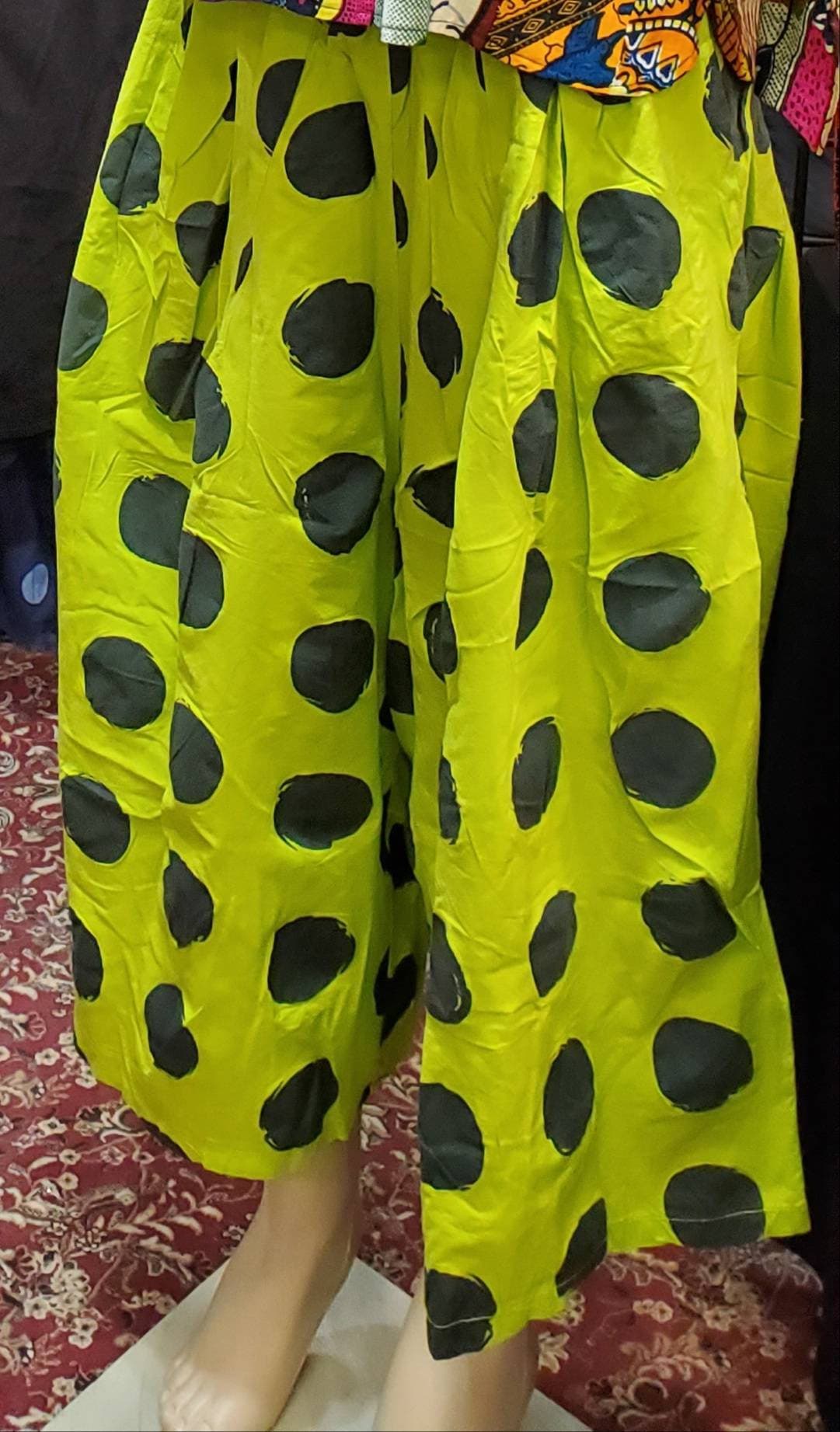 Minala Gaucho Palazzo Silky Polka Dots, 100% cotton.