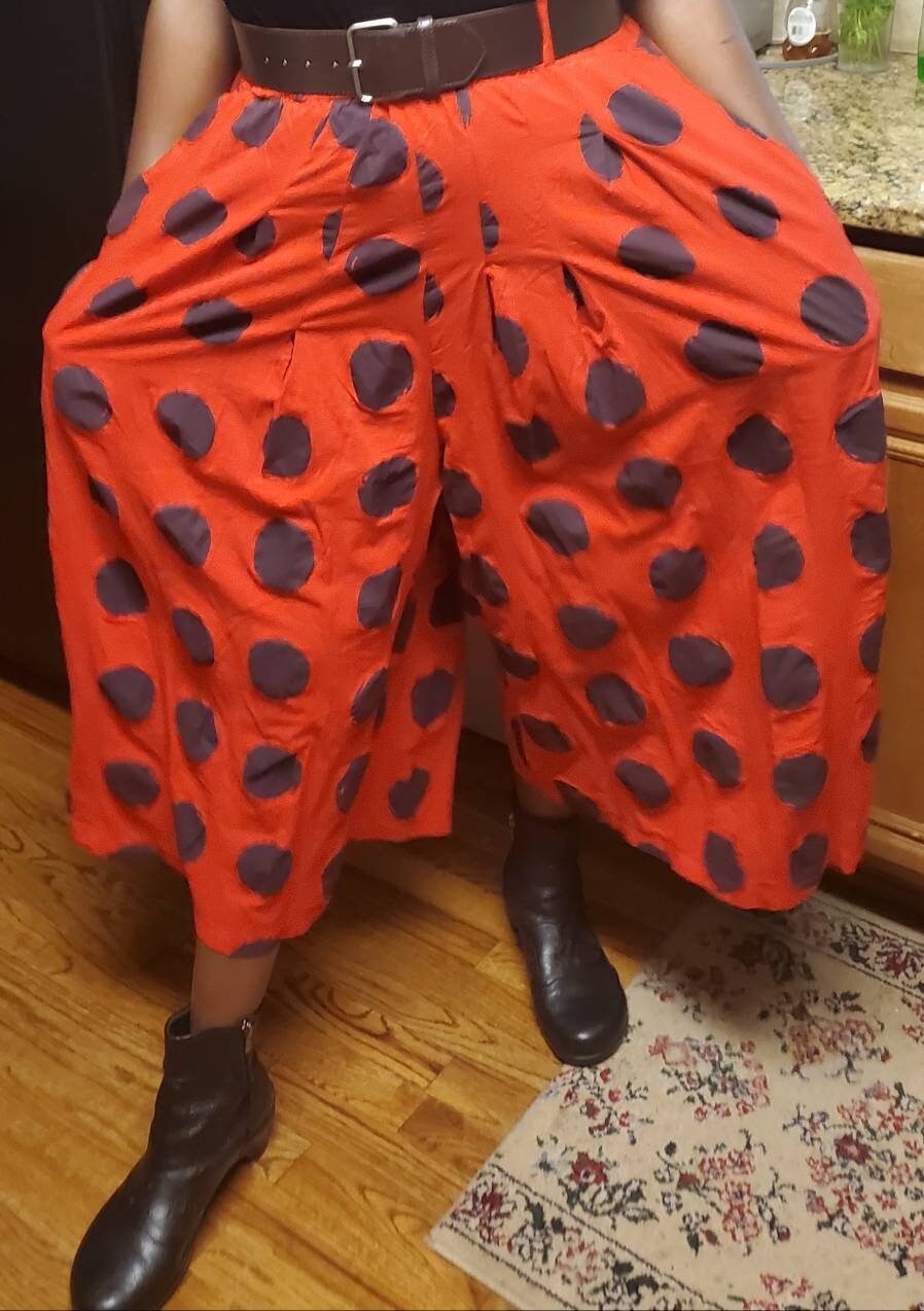 Minala Gaucho Palazzo Silky Polka Dots, 100% cotton.