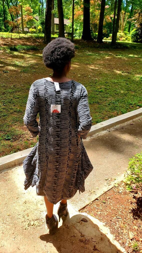 Italian 3/4 Sleeve Lagenlook Dress