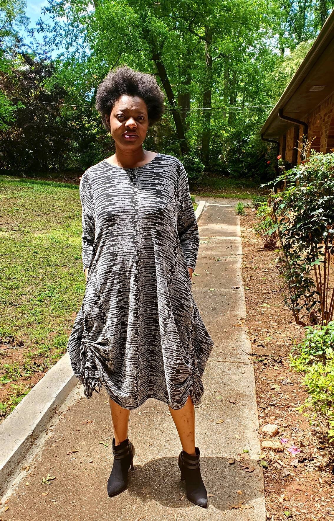 Italian 3/4 Sleeve Lagenlook Dress