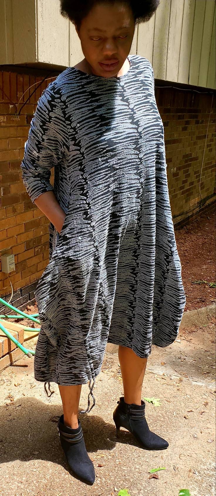 Italian 3/4 Sleeve Lagenlook Dress