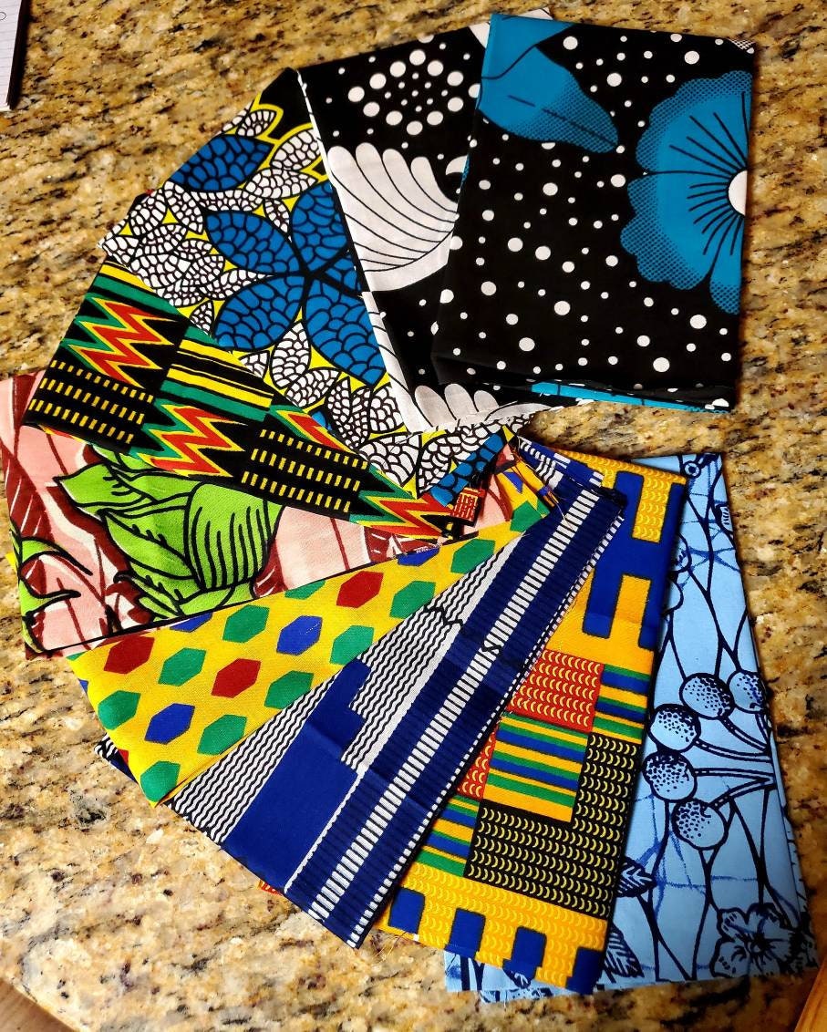 Ankara /African Print Fat Quarters Bulk different Packs.