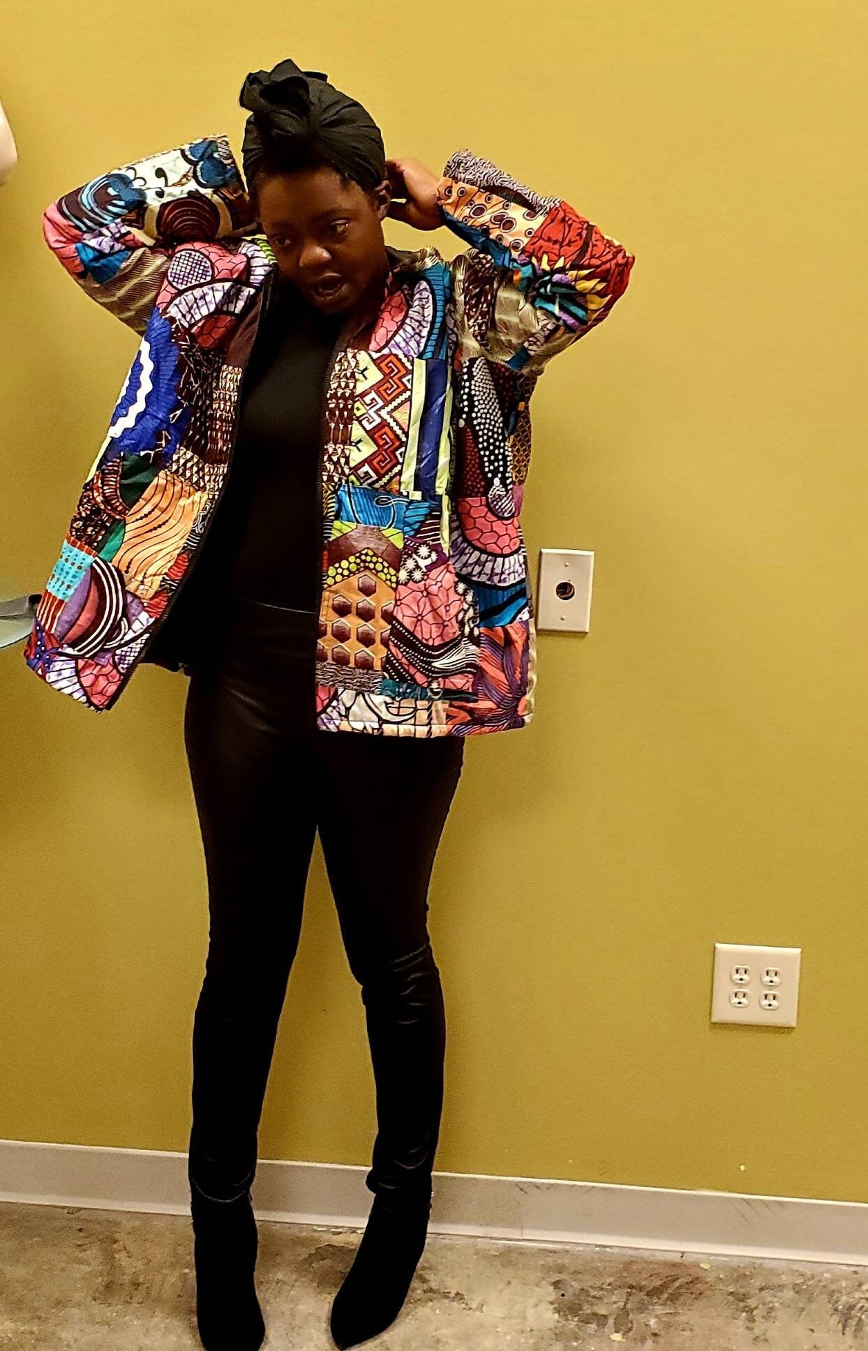 Ankara Patch Baseball Jacket/African Hoody Jacket/Unisex. African Print Floral Women's Bomber Jacket / Ankara Bomber Jacket.