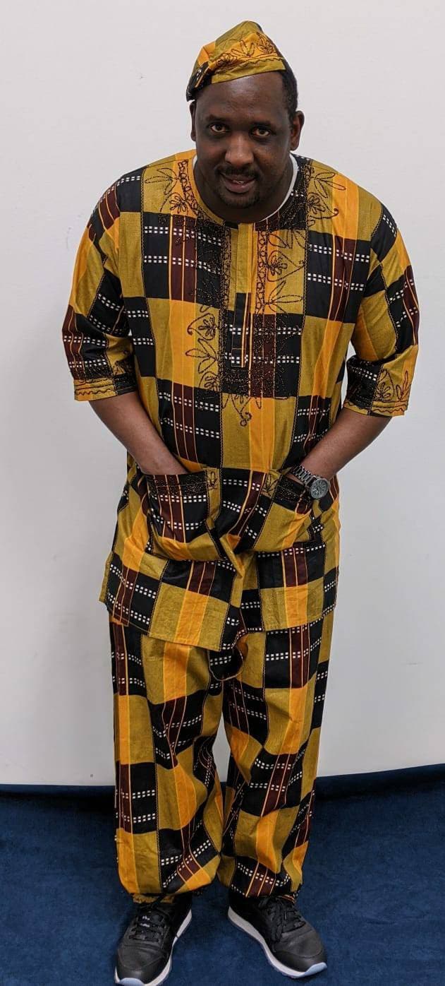 Mens Big & Tall Dashiki/Kente Suit Pantset, African Men Clothing, 2XL.