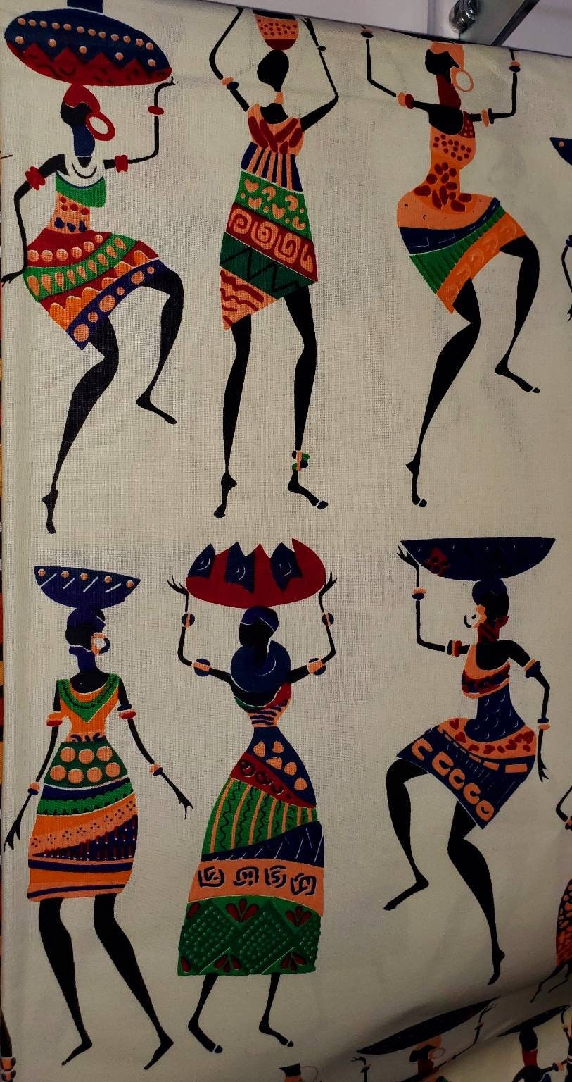 Abstract Women Art Fabric 6 Yards, 100% Cotton.