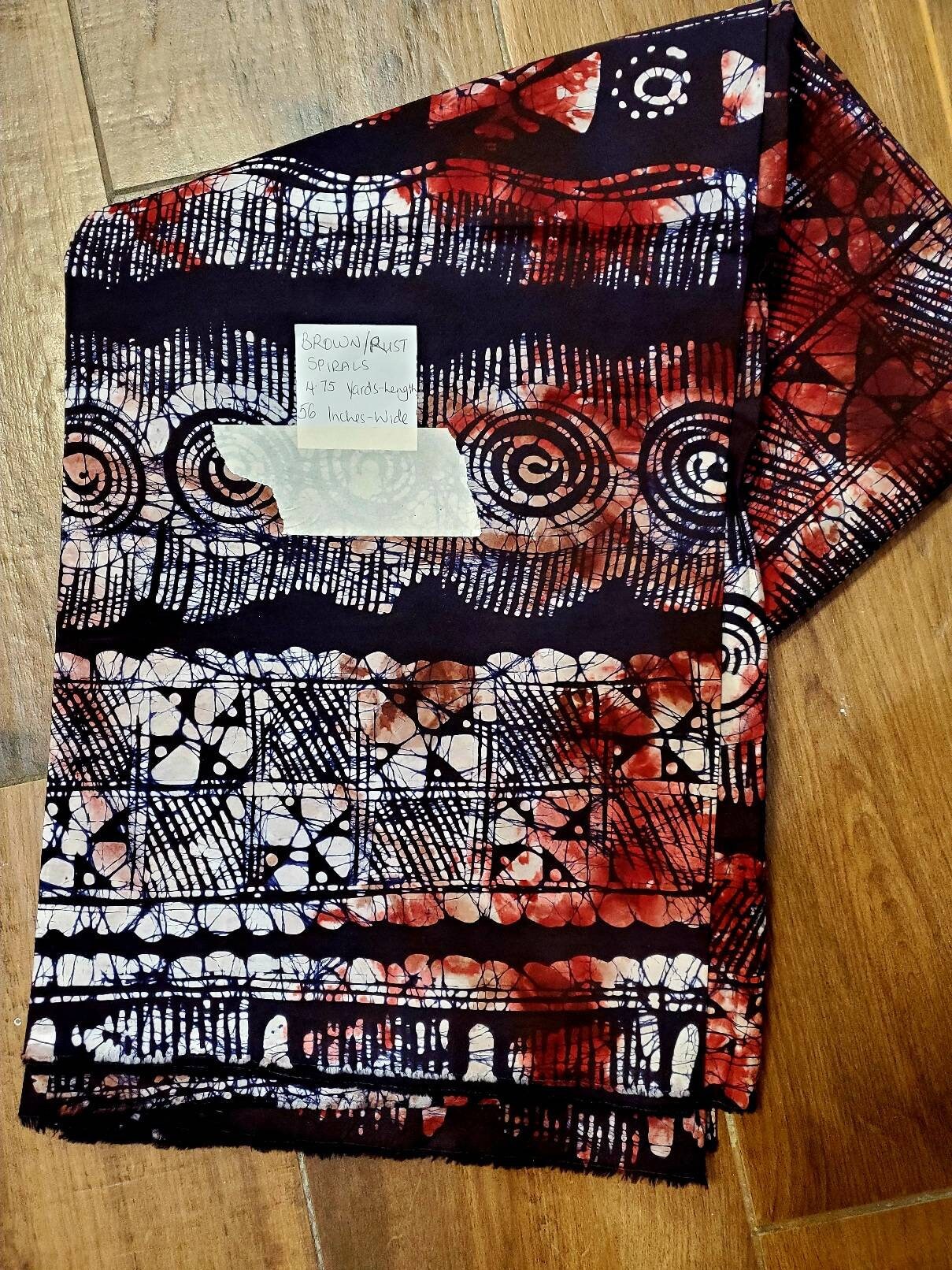 Adire Nigerian Batik/Ankara African Fabric. 4.75Y x Width 60".