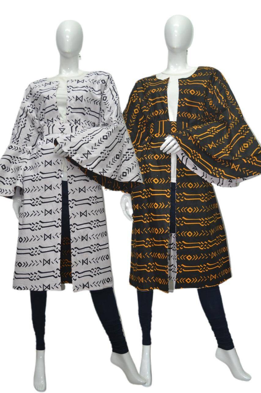 Reversible Ankara Kimono Jacket, African Print Reversible Overcoat/Duster with a belt.