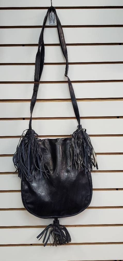 Exclusive Small Fringe Leather Bag/handmade in Mali.