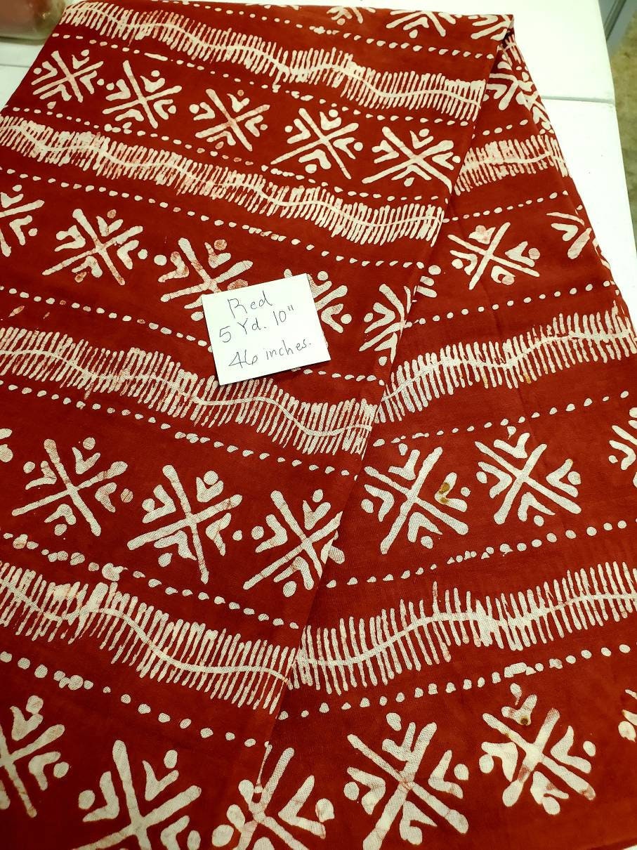 African Batik/Adire Yoruba Print. 4yds x 45 inches.