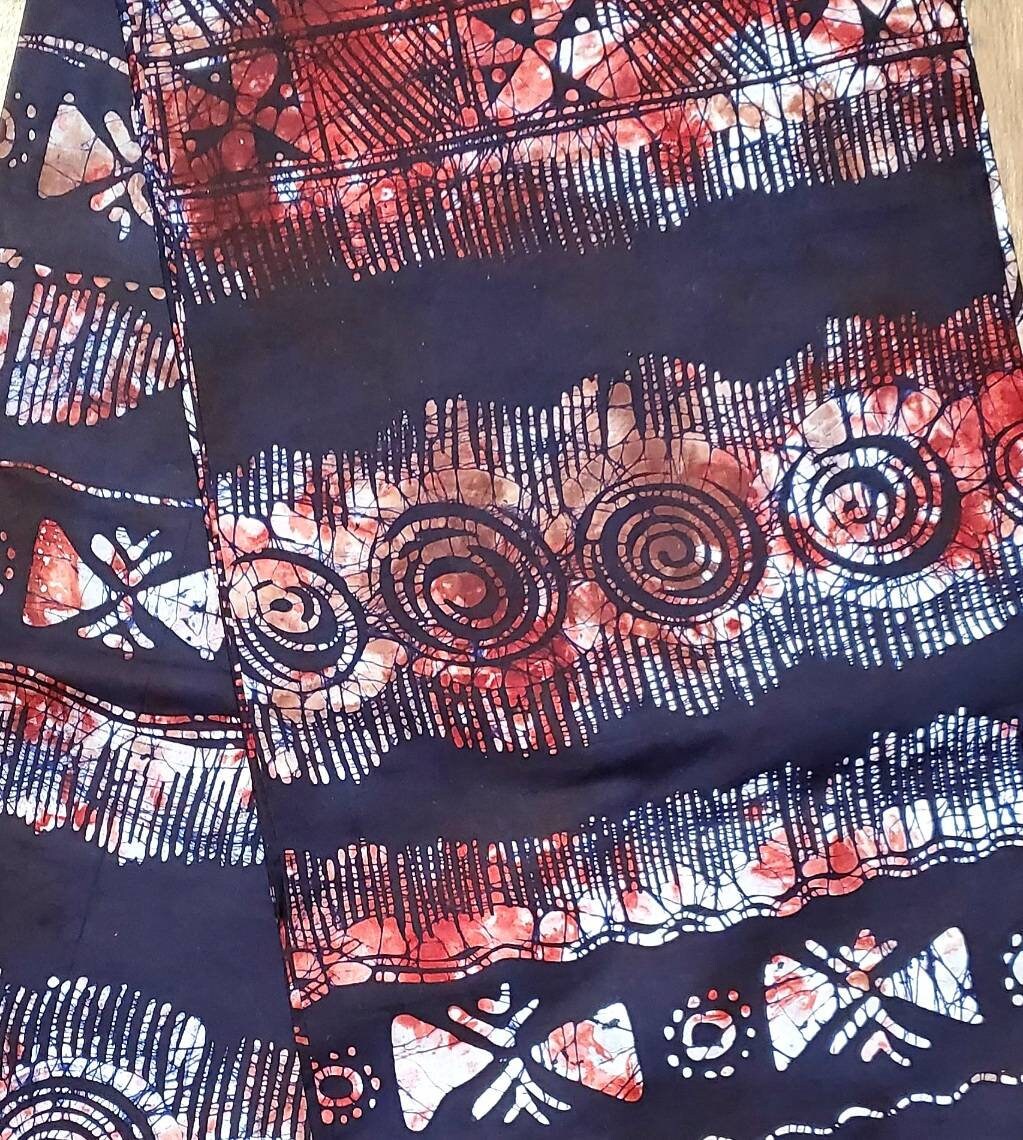 Adire Nigerian Batik/Ankara African Fabric. 4.75Y x Width 60".