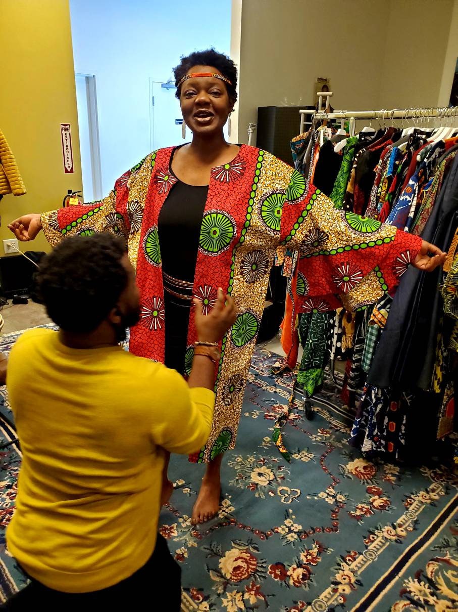 Reversible Ankara Kimono Jacket, African Print Reversible Overcoat/Duster with a belt.