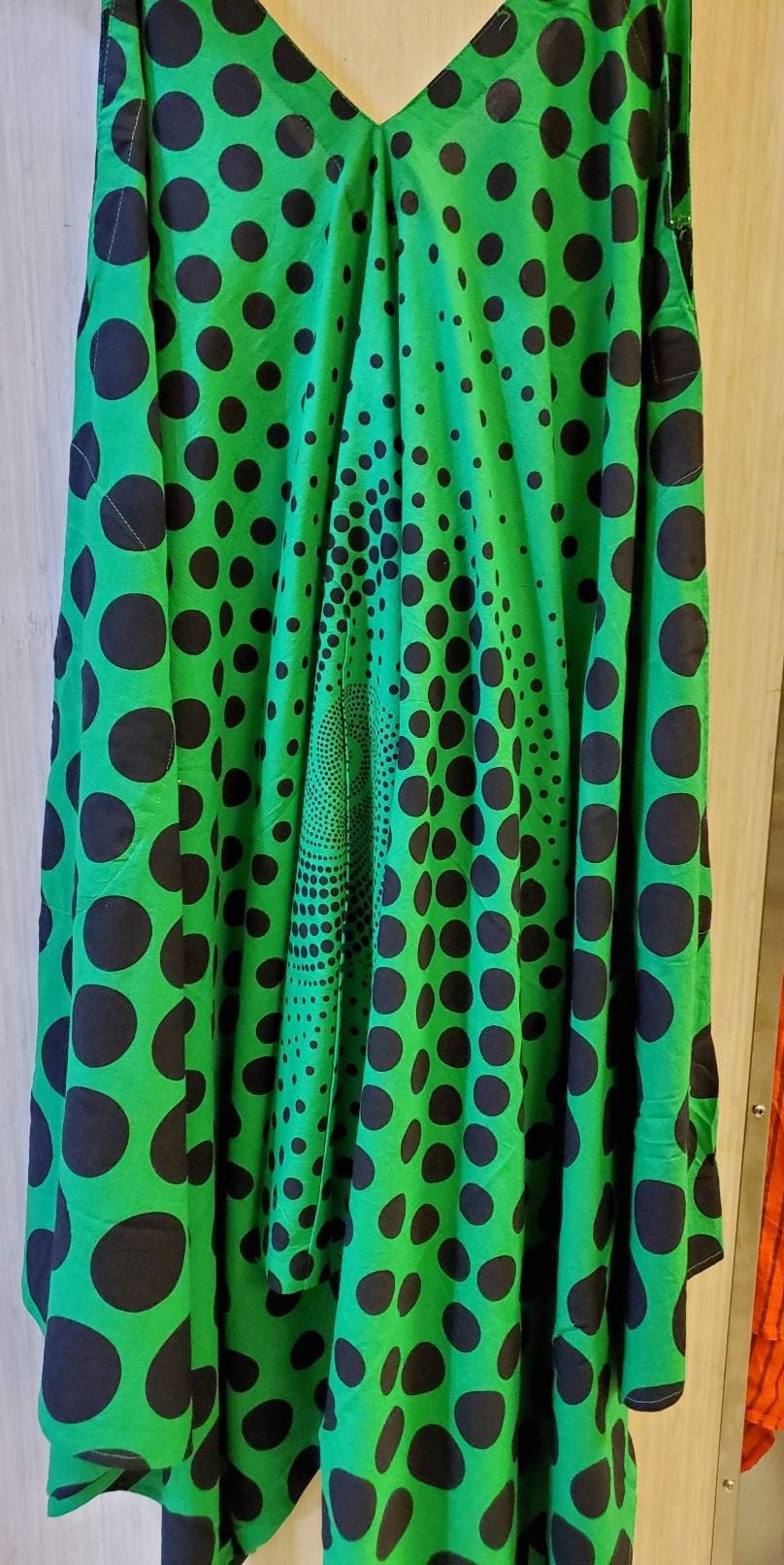 Polka Dot Jumper Dress/African Jumpsuit. 100% Cotton, one size fit most.