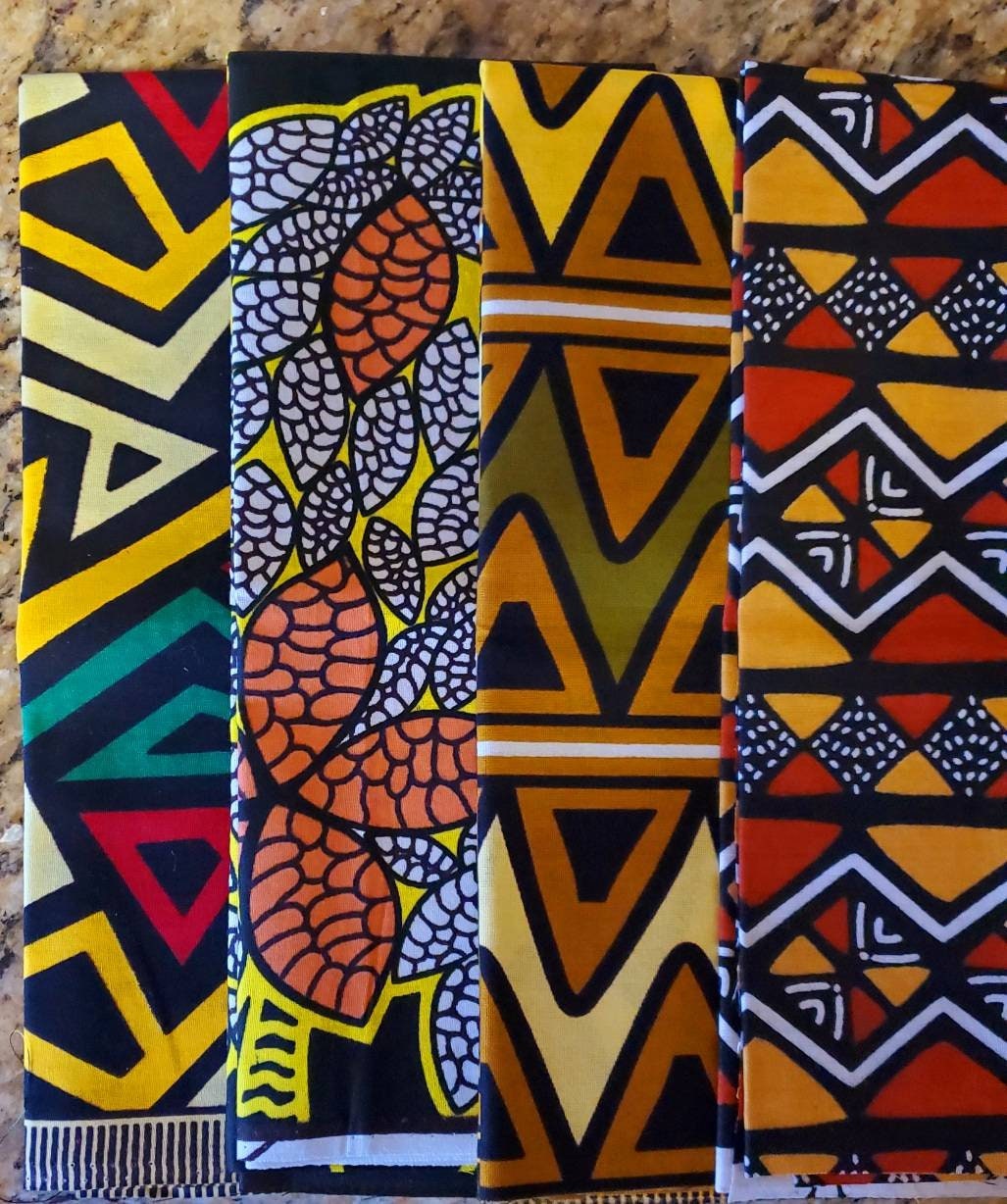Fat Quarter Bundles, African Print/Ankara/Kente/Kitenge 100% cotton.