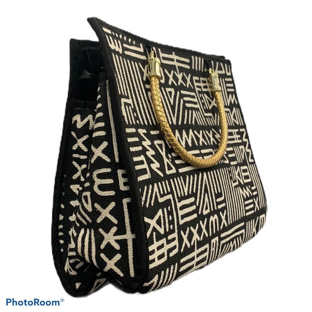 Woven Mudprint Purse/Mudcloth Handbag Kente Purse with inner pocket.