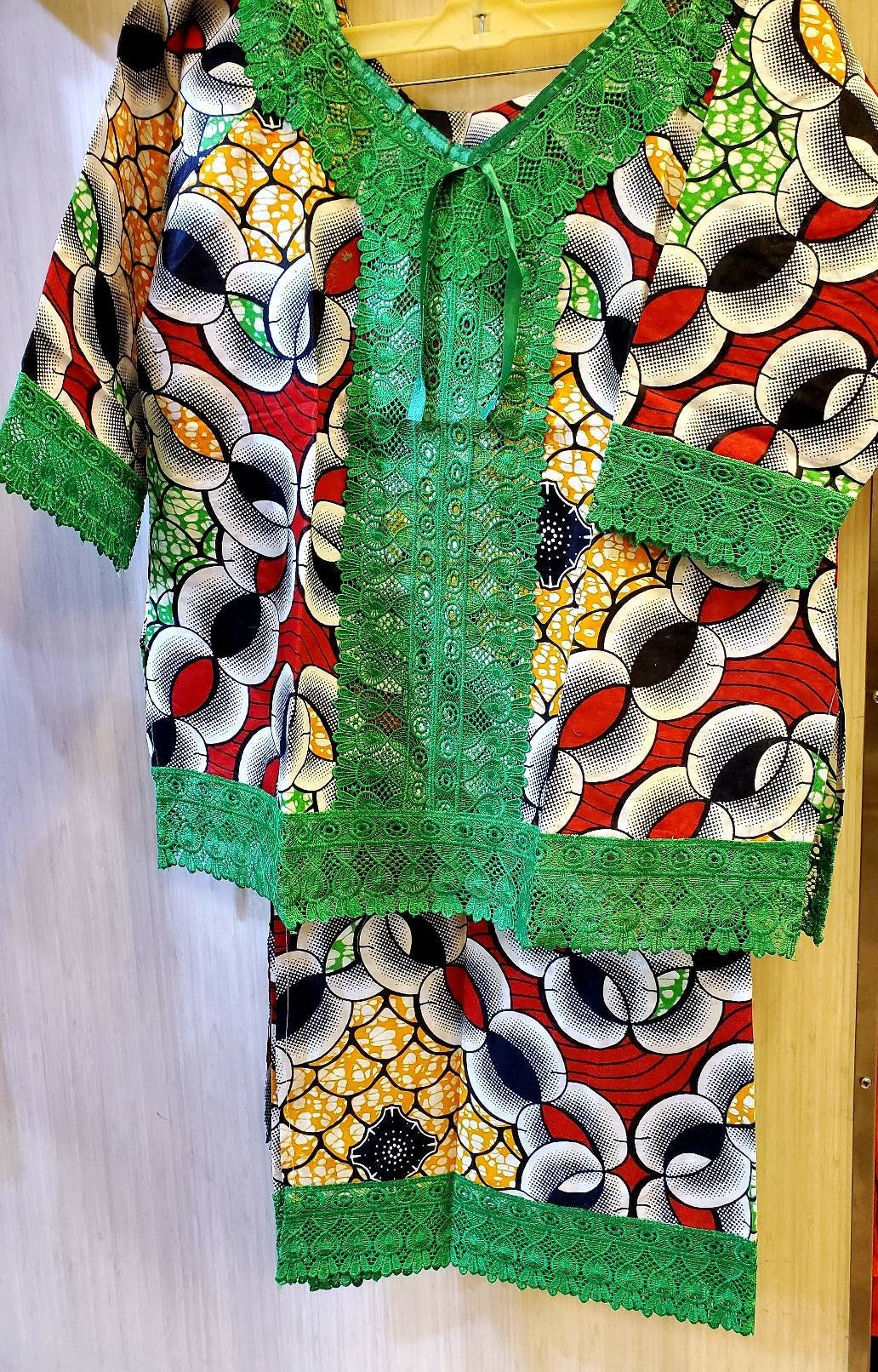 African Traditional Women Skirt Set Printed Kente Wax Lace Gele Head Wrap