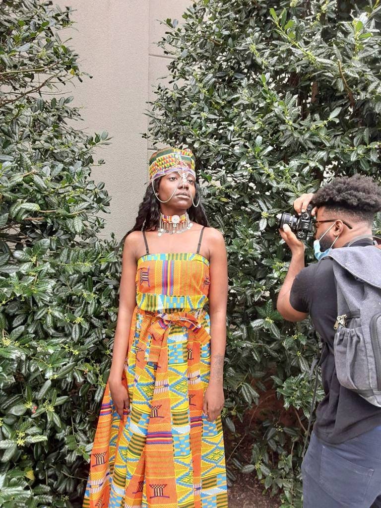 Gorgeous African Print Skirt., High Waist , Side Pockets, 100% Cotton.