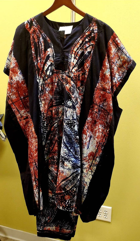 Big & Tall Men's Adire Nigerian Batik 2pc set.