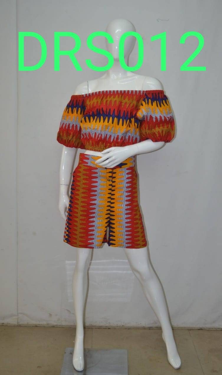 African Print Shortset/Ankara clothing/sizes M-XL