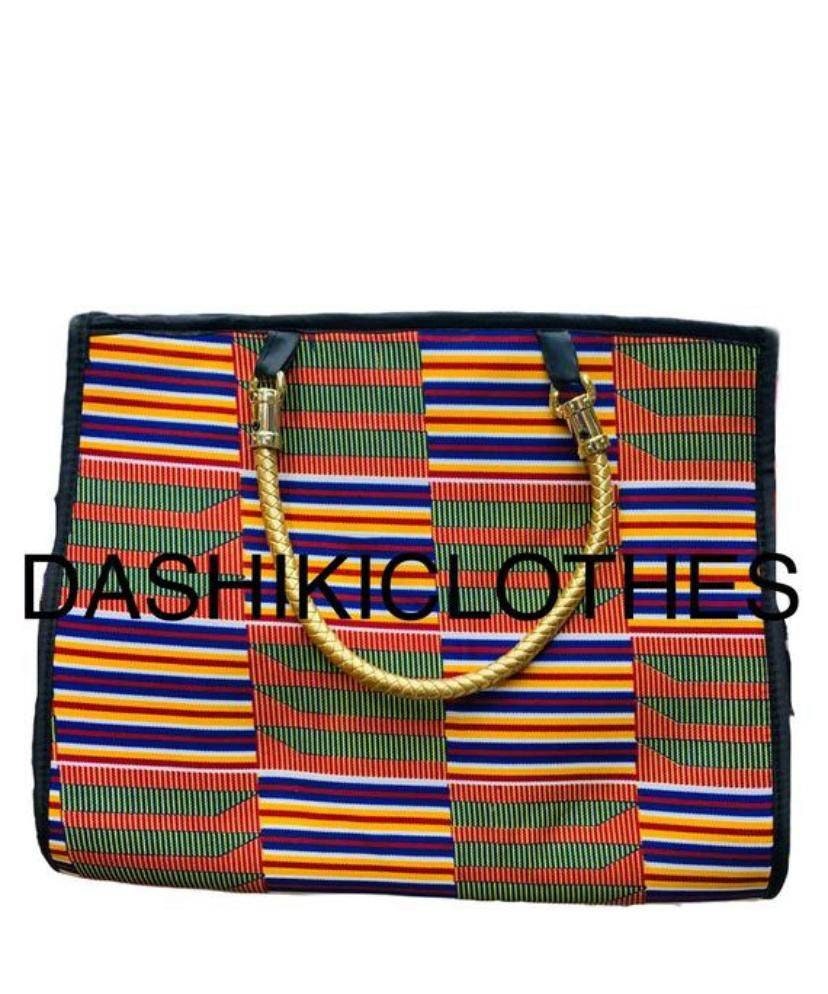 Woven Mudprint Purse/Mudcloth Handbag Kente Purse with inner pocket.