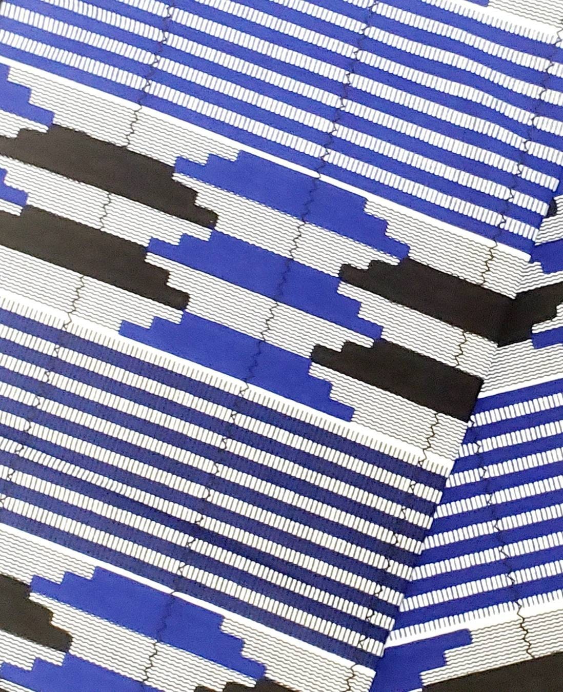 Kente Print Fabric Indigo Blue/Ankara Wholesale 48" Bulk.