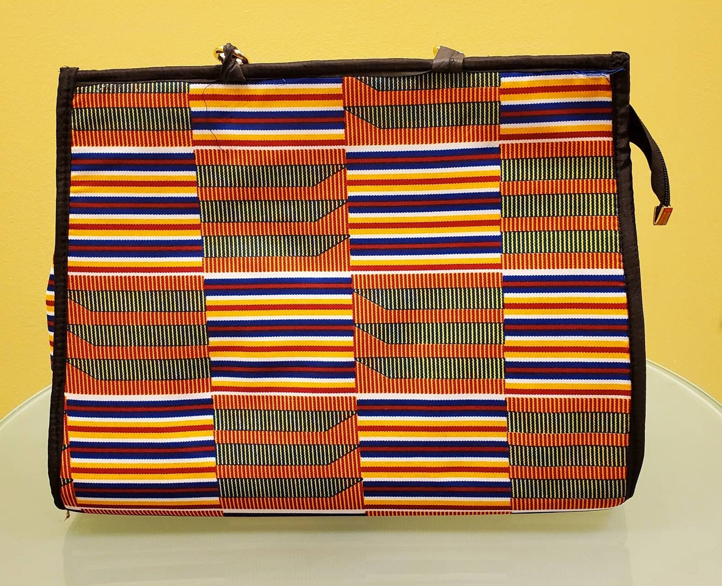 Woven Mudprint Purse/Mudcloth Handbag Kente Purse with inner pocket.