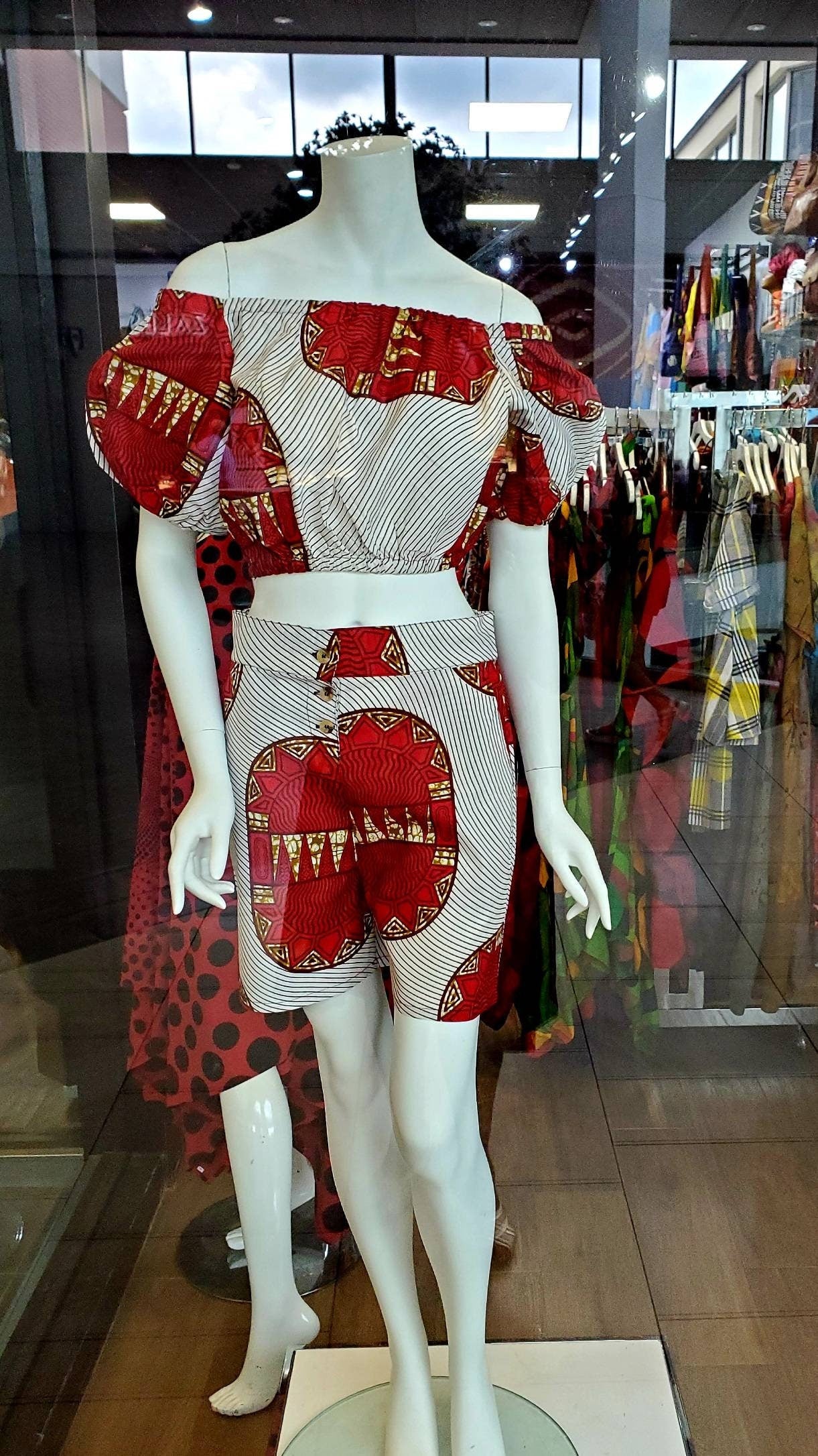African Print Shortset/Ankara clothing/sizes M-XL