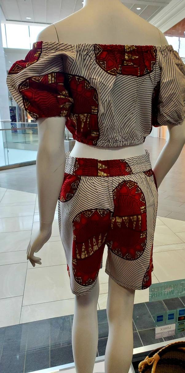 African Print Shortset/Ankara clothing/sizes M-XL