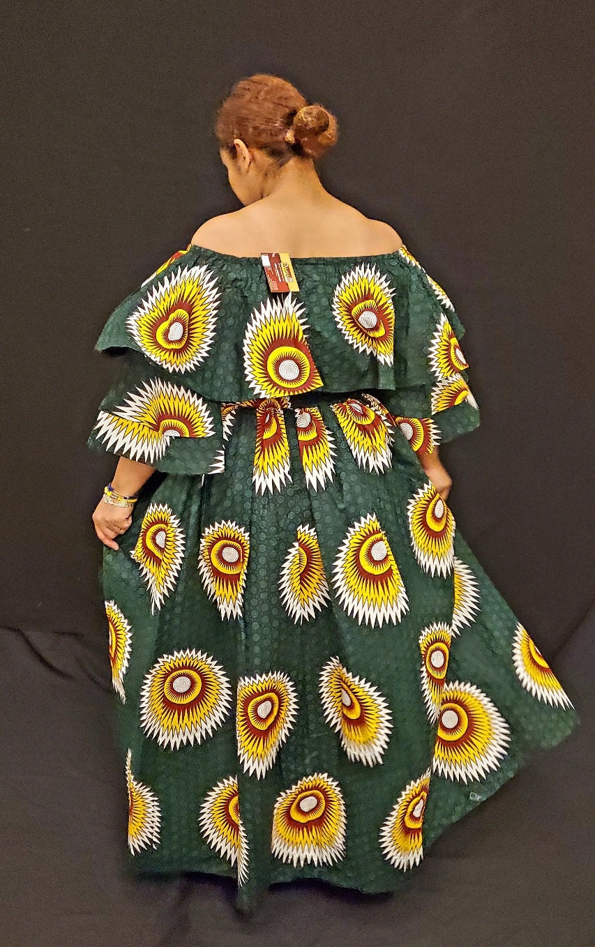 African Print Maxi Skirt with Crop Top Ankara Maxi Skirt.