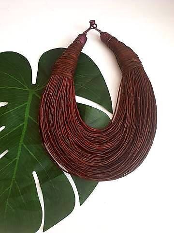 African Multi strand Bibb Ethnic Necklace/Tuareg Tribal necklace made in Mali.