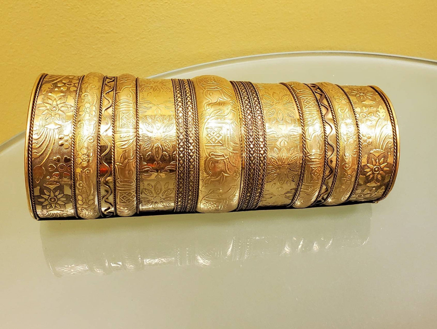 Wide Cuff Brass Bracelet.