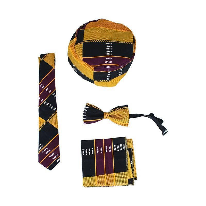 Ankara Tie set, African Print Ties, Ankara Necktie, Ankara Bowtie, African wax necktie, Wedding necktie, Groomsmen necktie, Bow ties