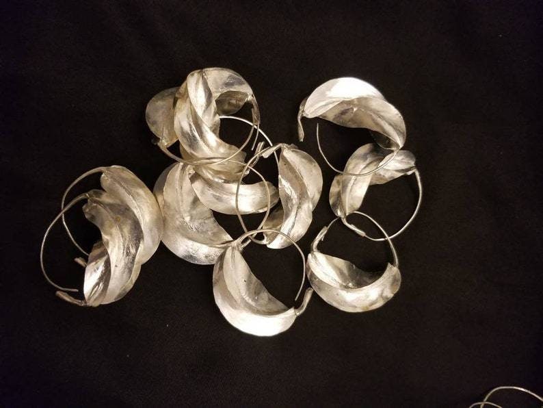 Fulani SilverTone Earrings.