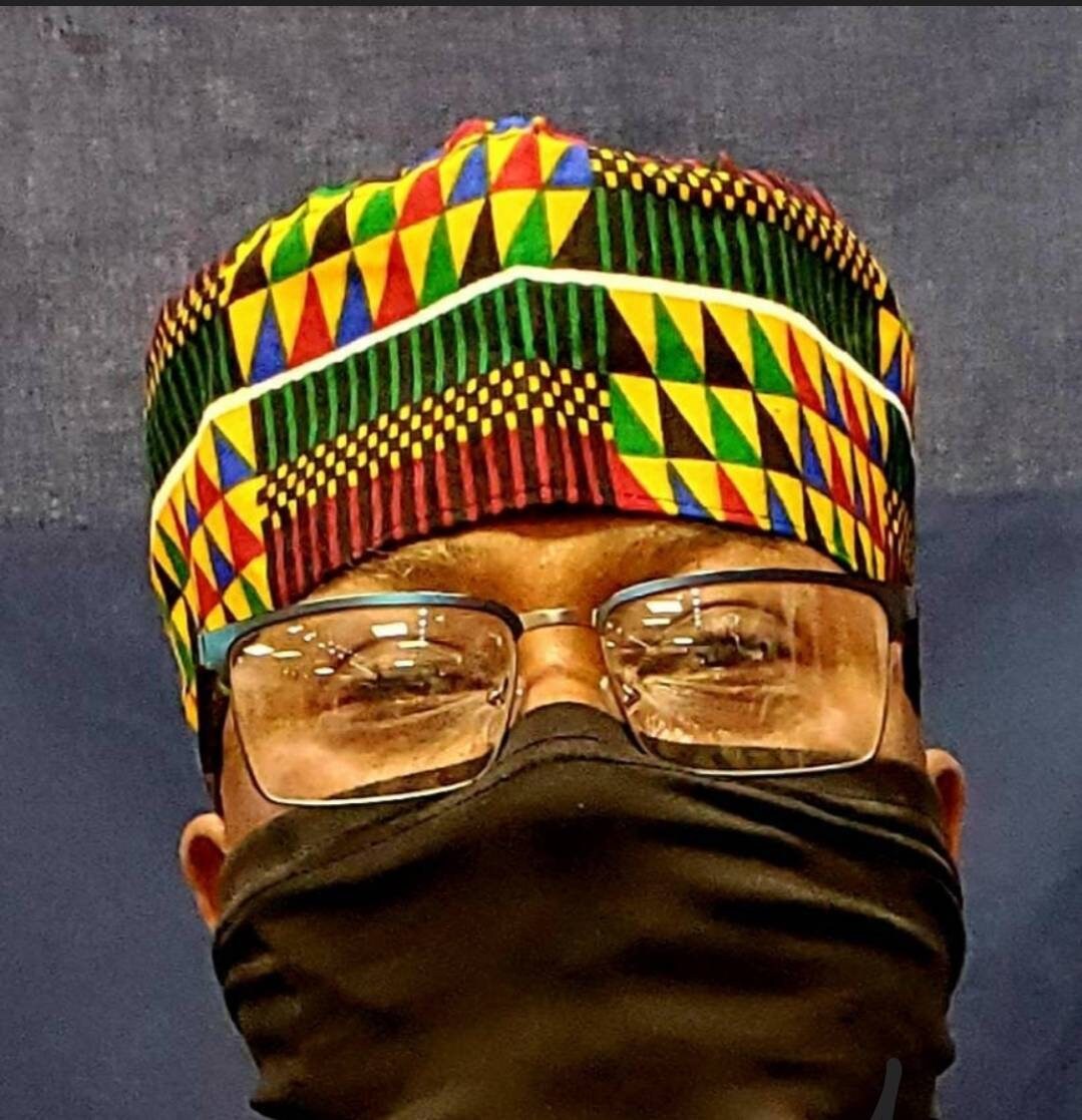 African Hats for Men/Kente Kuffi 25"/64 centimeter.