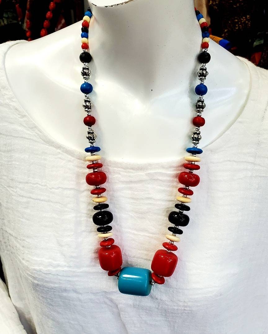Women Multicolor Beaded Necklace set/Gift Idea.