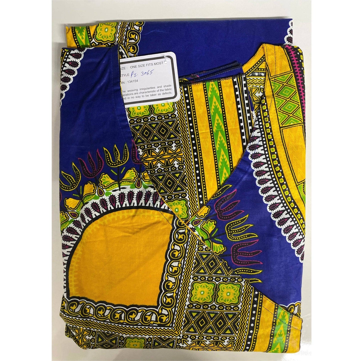 Women's Dashiki Print Sleeveless Denim Wrap.