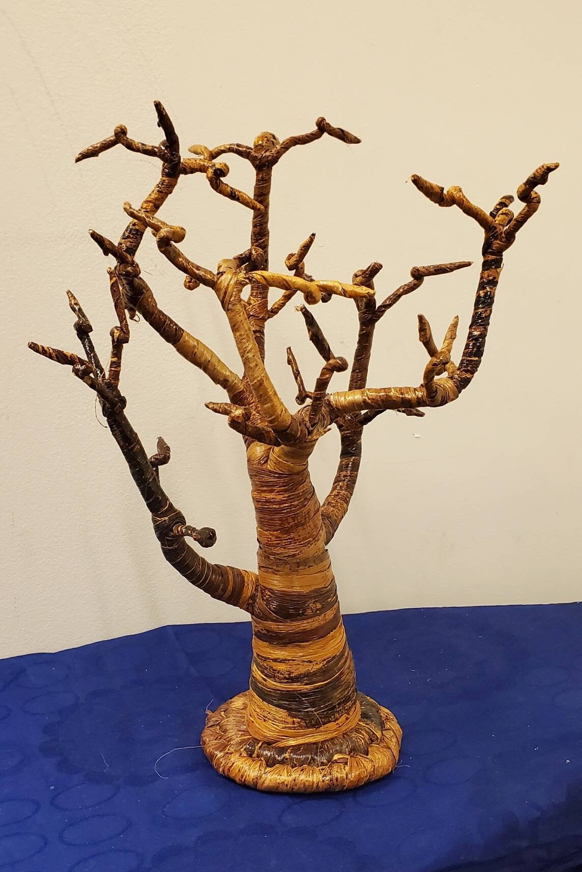 Banana Fiber Baobab Ornament Tree/ Christmas Tree 16 inches.