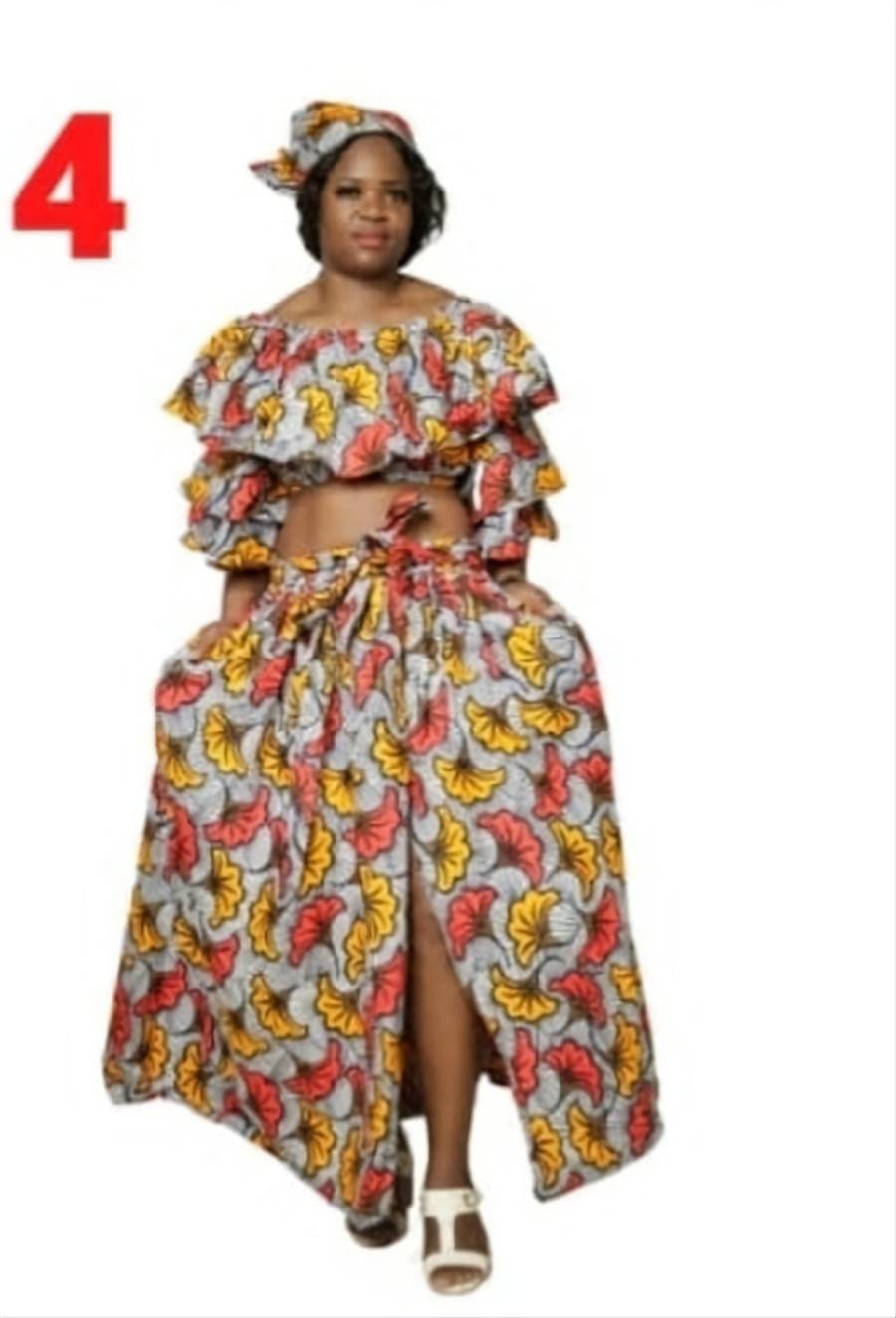 African Print Maxi Skirt with Crop Top Ankara Maxi Skirt.