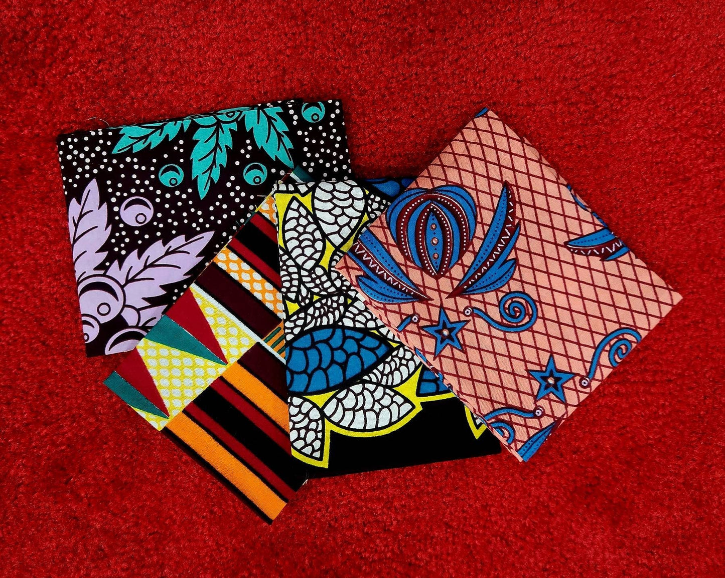 Ankara /African Print Fat Quarters Bulk different Packs.