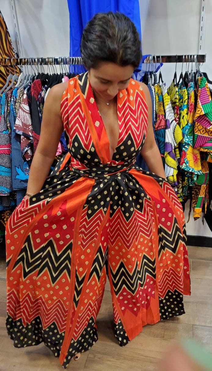 African Print Palazzo/Wide strap Convertible Skirt/Romper/Ankara Infinity Dress (30+ Ways to Wear) Formal Wear.