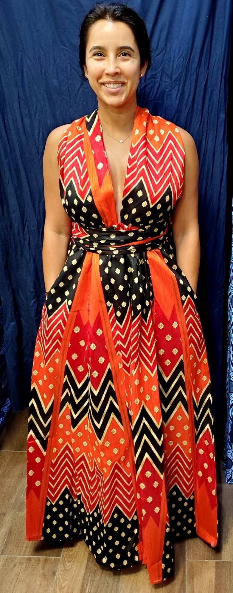 African Print Palazzo/Wide strap Convertible Skirt/Romper/Ankara Infinity Dress (30+ Ways to Wear) Formal Wear.