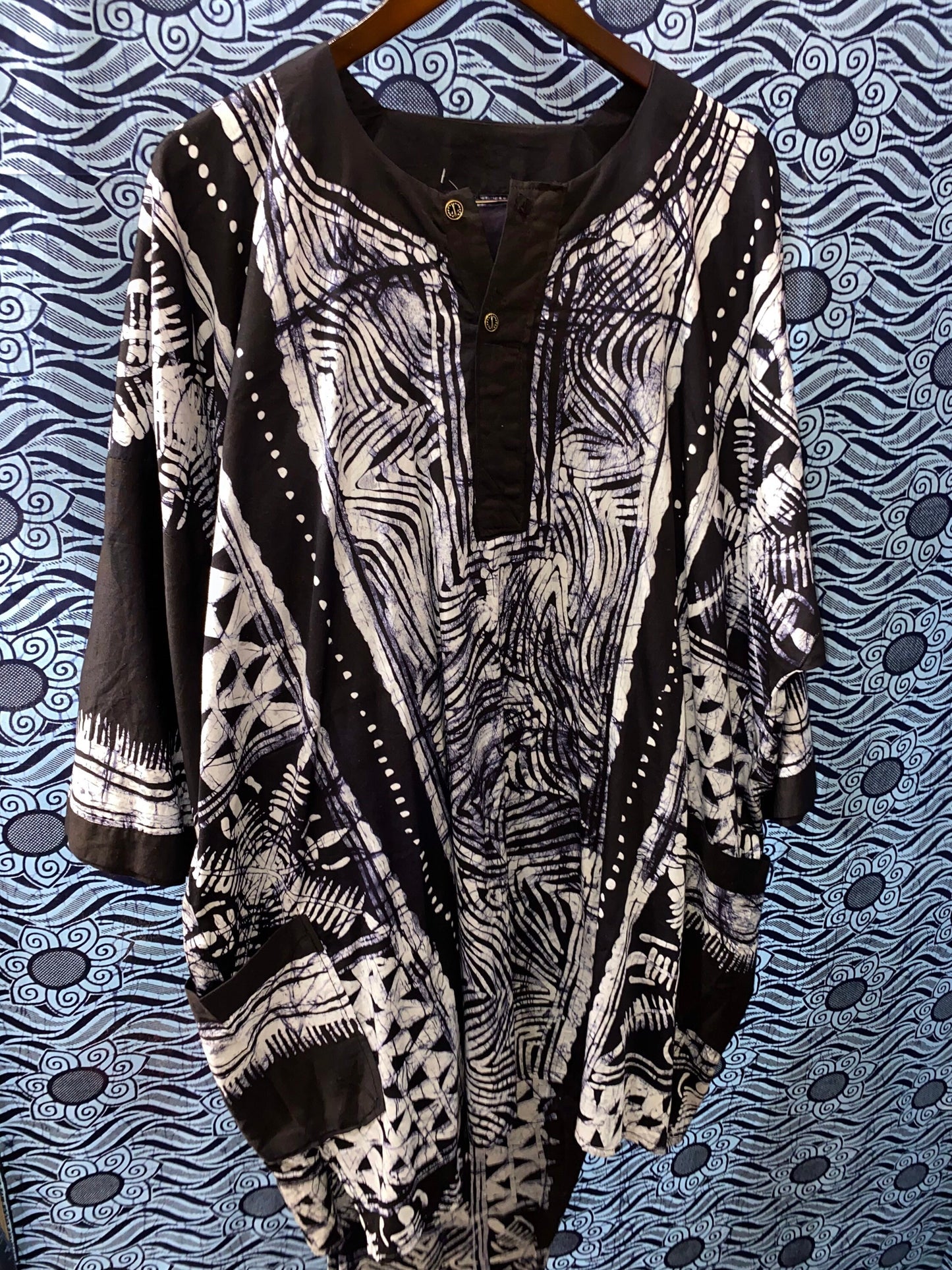 Big & Tall Men's Adire Nigerian Batik 2pc set.