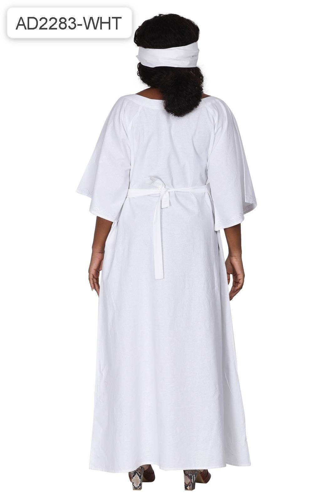 White Embroidered Dress/All white African Dress. 2 sizes.